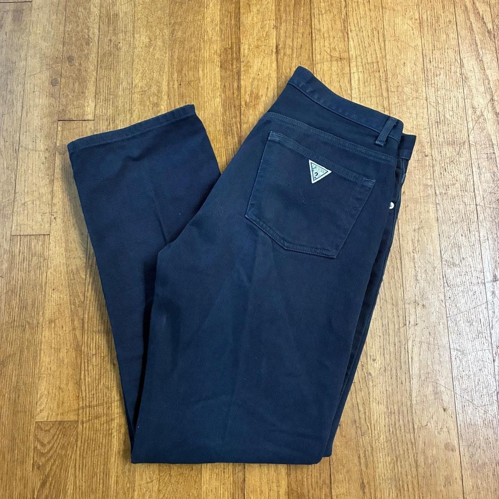 Vintage Guess Jeans Black Denim Pants Mens 32x30 Baggy Skater Style 38100